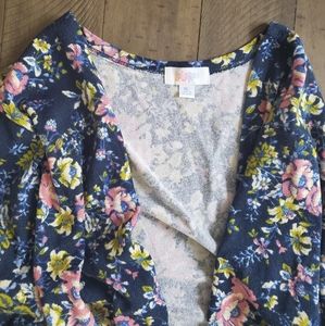 NWT LuLaRoe XLarge Sarah Blue Floral